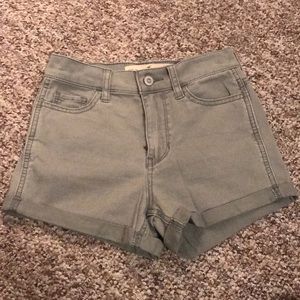 Hollister high waisted olive green shorts